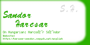 sandor harcsar business card